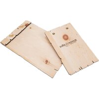 Gehacktes Zirbenholz Klemmbrett im Used Look