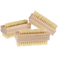 Buchenholz Handbürste/Nagelbürste mit Fibre...