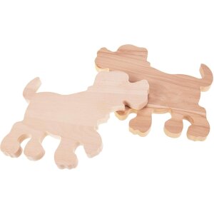 Beech cutting board - dog - 30 x 27.5 x 2 cm - CNC shape -