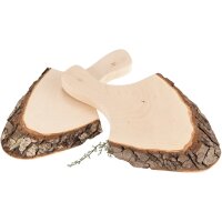 Servierbrett mit Griff & Rinde aus FSC® Erlenholz...