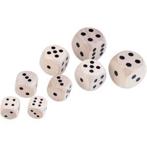 Maple Wood Dice – Natural Wooden Playing Cube, Various Sizes