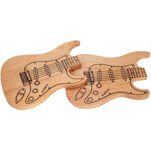 Electric Guitar Cutting Board – FSC® Alder Wood Board 37×26×2 cm