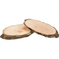 Baumscheibe oval aus Erlenholz ca. 14 - 18 x 1,5 cm |...