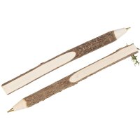 Haselnuss Holz Ast Kugelschreiber mit Rinde - Ein...