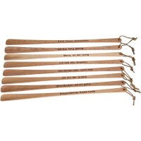Beech wood shoehorn XXL - 63cm shoehorn - with print: