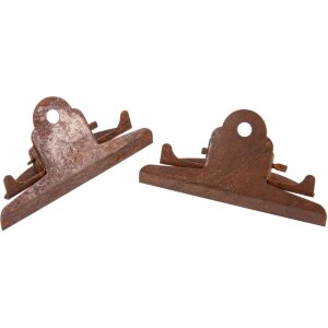 Clamp for clipboards - used look - rusty