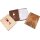 High-quality wooden menu with staple rings