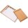 Wooden clipboard made of larch with elastic bands