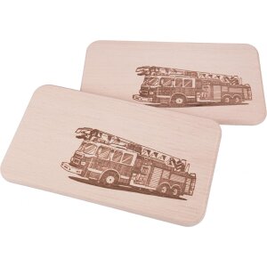 Schneidebrett FSC® Erle 22,5 x 12,5 cm - Feuerwehr