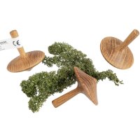 High-quality oak spinning top | oiled & turned...
