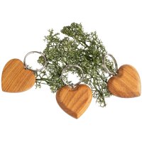 Flacher Holz-Schlüsselanhänger in Herzform |...