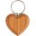 Flacher Holz-Schlüsselanhänger in Herzform | Geölte Kirsche 3,9x3,7x0,9cm