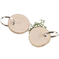 Hazelnut tree disc key ring - round approx. 45 mm