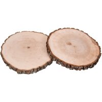 Baumscheibe aus Erle 24 - 28 x 2,5 cm - Rindenscheibe rund
