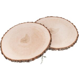 Bark slice alder round approx. 40 - 46 x 2.5 cm raw