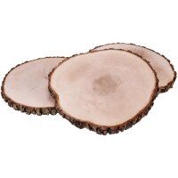 Baumscheibe aus Erle 40 - 46 x 3 cm - Rindenscheibe  roh