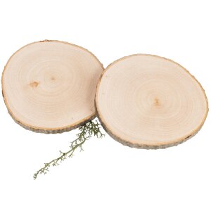Alder coaster bark disc - round, approx. 9-12 x 0.8 cm