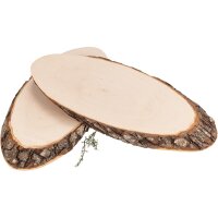 Baumscheibe oval aus FSC® Erlenholz ca. 32 - 40 x 2...