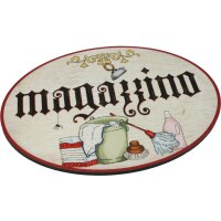 Antique wooden door signs in Italian - birch plywood
