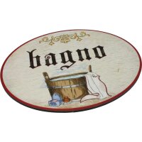 Antique wooden door signs in Italian - birch plywood