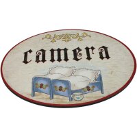 Antique wooden door signs in Italian - birch plywood