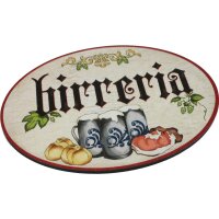 Antique wooden door signs in Italian - birch plywood