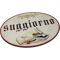 Antique wooden door signs in Italian - birch plywood