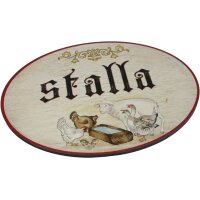 Antique wooden door signs in Italian - birch plywood