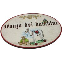 Antique wooden door signs in Italian - birch plywood