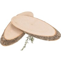 Baumscheibe oval aus Erlenholz ca. 18 - 21 x 1,5 cm |...