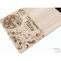 Clipboard with wooden clamp made of oak FSC® wood lacquered DIN A4 screw color silver