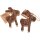Christmas ornament with bark - moose design - 7 x 10 cm, wooden tree decoration