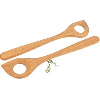Cherry wood perforated spoon / risotto spoon / cooking...
