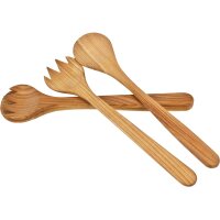 Salad Servers Made of Oiled Cherry Wood – 30 cm Stylish & Sustainable