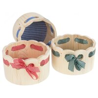 Wooden bread basket Ø 21 cm x H 12.5 cm raw...