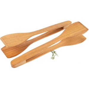 Oiled cherry wood salad tongs - environmentally friendly and stylish
