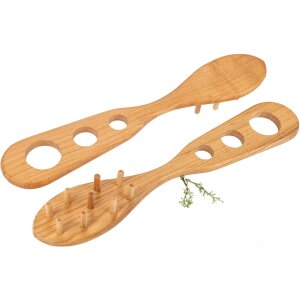 Spaghetti Spoon with Portioning Holes – FSC®-Certified Cherry Wood oiled