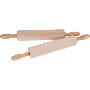 Beech rolling pin with plain bearing 43 cm long, D 5.5 cm