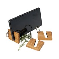 Kirschholz Schlüsselanhänger mit Handyhalter |...