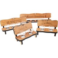 Personalisierte Schnapsbank aus Eiche geölt mit...