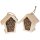 Natural wild bee hotel / insect house made of spruce wood with reed tubes