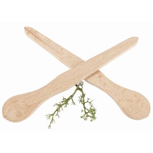 Traditioneller Senflöffel aus Buchenholz - 13 cm