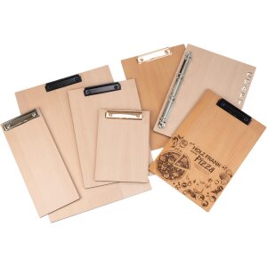 Holz Klemmbrett aus FSC® zertifzierter Buche | Viele Varianten