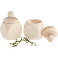 Ahornholz Döschen mit Schraubdeckel 5 x 3 x 3 cm