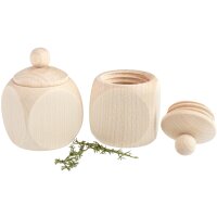 Döschen mit Schraubdeckel aus Ahorn Holz 6 x 4 x 4 cm