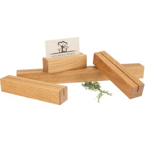 Tischaufsteller / Tischdisplay aus Eichenholz 3 x 3 cm 22 cm roh