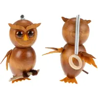 Swinging figures / bouncy animals made of wood - owl