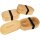 Softwood bento box with partition | Oiled pine snack box