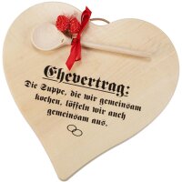 Heart - Maple with screen print - "Marriage...