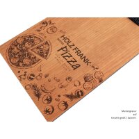 Holz Klemmbrett aus FSC® Kirschbaum roh DIN A4 - Briefklemme Silber -